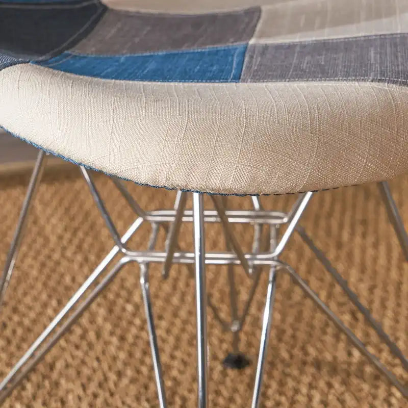 Patchwork Fabric Accent Chair, Set of 2
