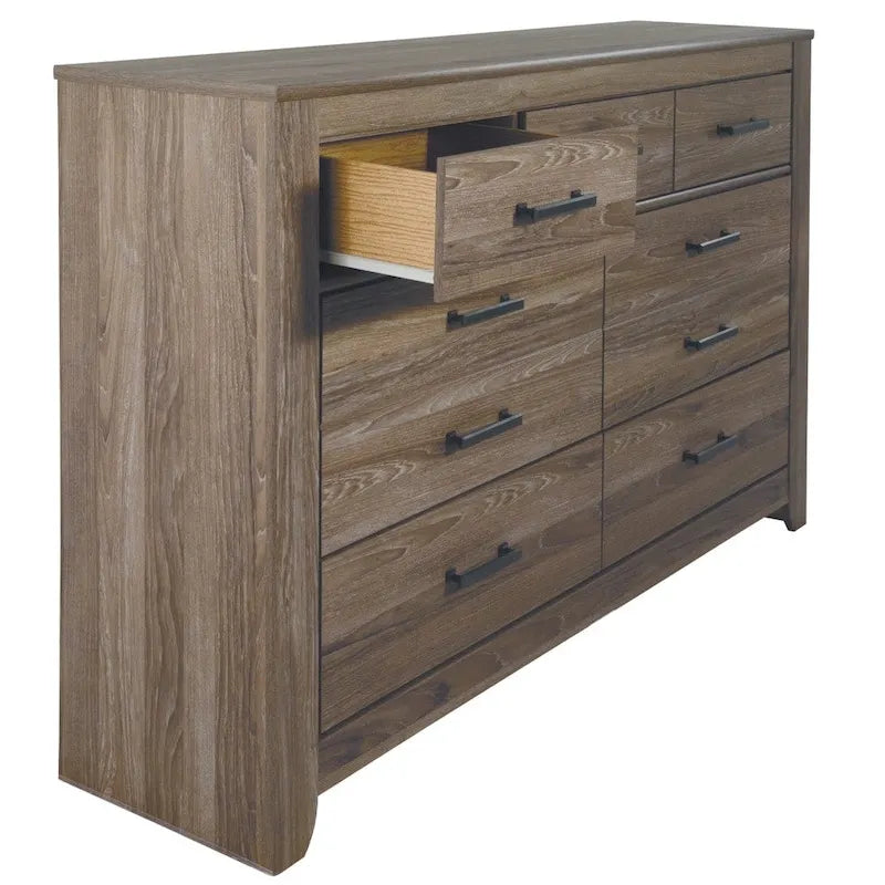 Warm Gray Dresser with 7 Drawers