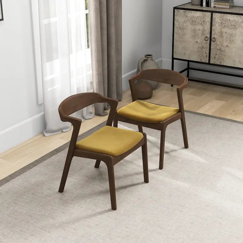 Jídelní židle Mid-Century Modern, sada 2 kusů, černá