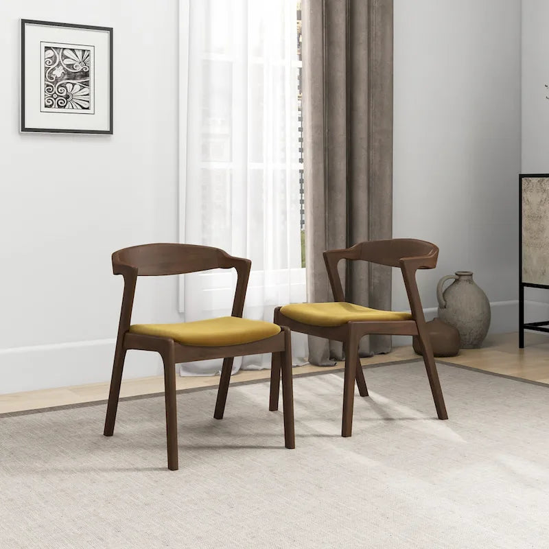 Jídelní židle Mid-Century Modern, sada 2 kusů, černá