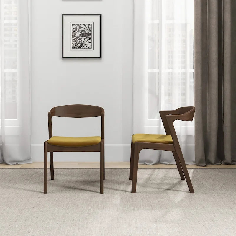Jídelní židle Mid-Century Modern, sada 2 kusů, černá