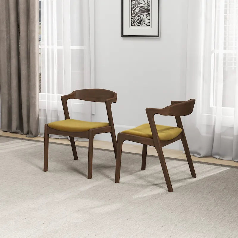 Jídelní židle Mid-Century Modern, sada 2 kusů, černá