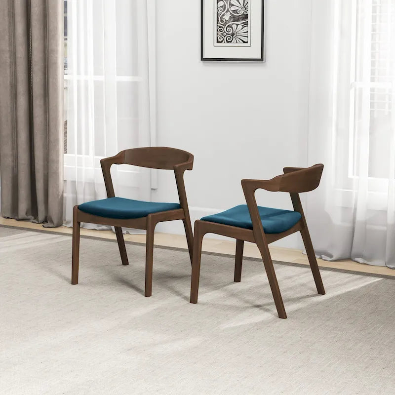Jídelní židle Mid-Century Modern, sada 2 kusů, černá
