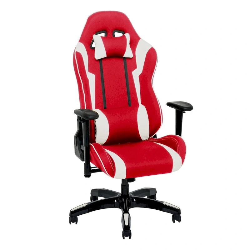 Ergonomická herní židle s vysokým opěradlem z umělé kůže a síťoviny
