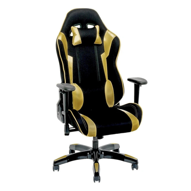 Ergonomická herní židle s vysokým opěradlem z umělé kůže a síťoviny