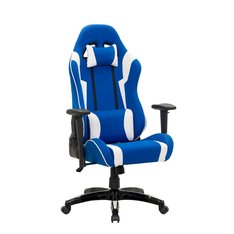 Ergonomická herní židle s vysokým opěradlem z umělé kůže a síťoviny