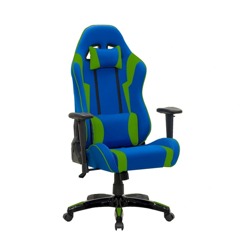 Ergonomická herní židle s vysokým opěradlem z umělé kůže a síťoviny
