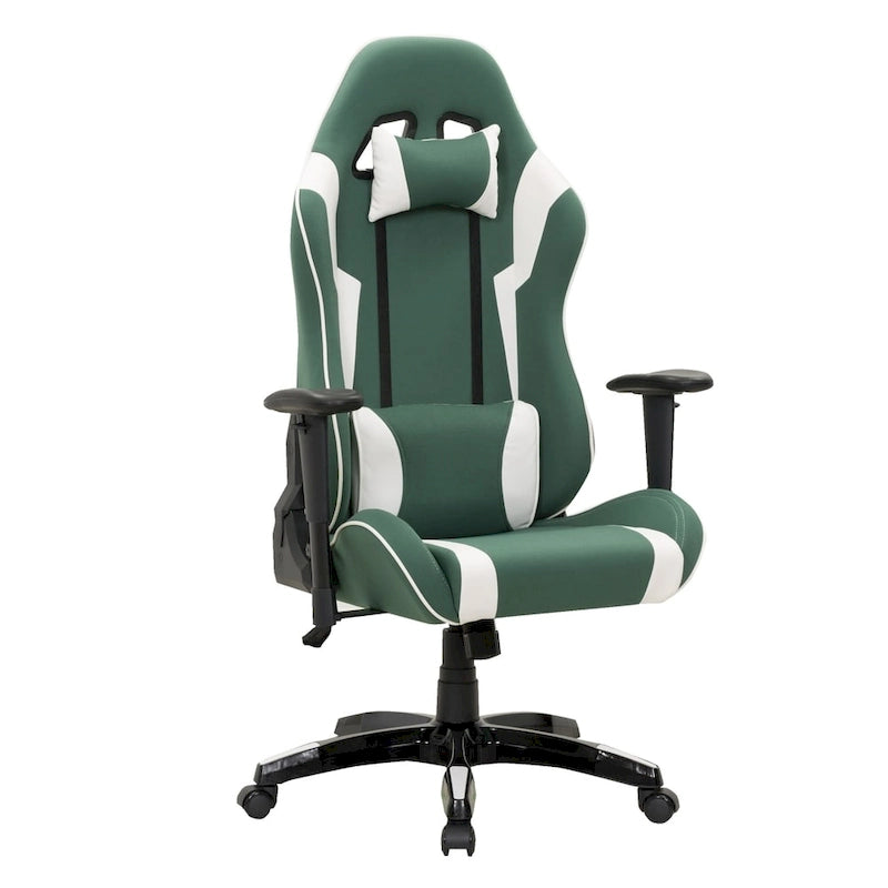 Ergonomická herní židle s vysokým opěradlem z umělé kůže a síťoviny