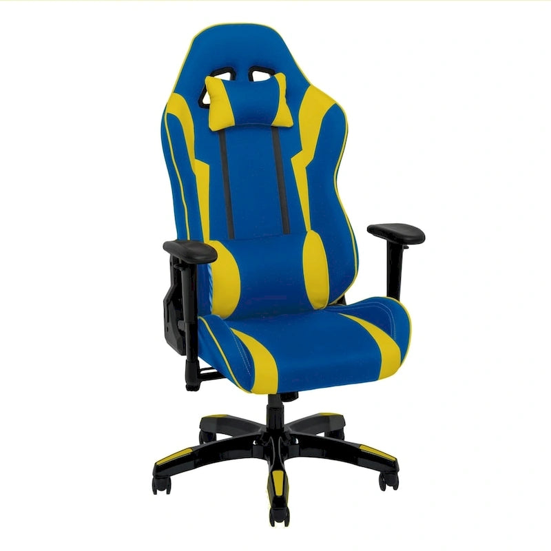 Ergonomická herní židle s vysokým opěradlem z umělé kůže a síťoviny