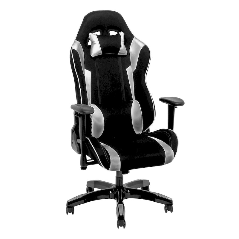 Ergonomická herní židle s vysokým opěradlem z umělé kůže a síťoviny