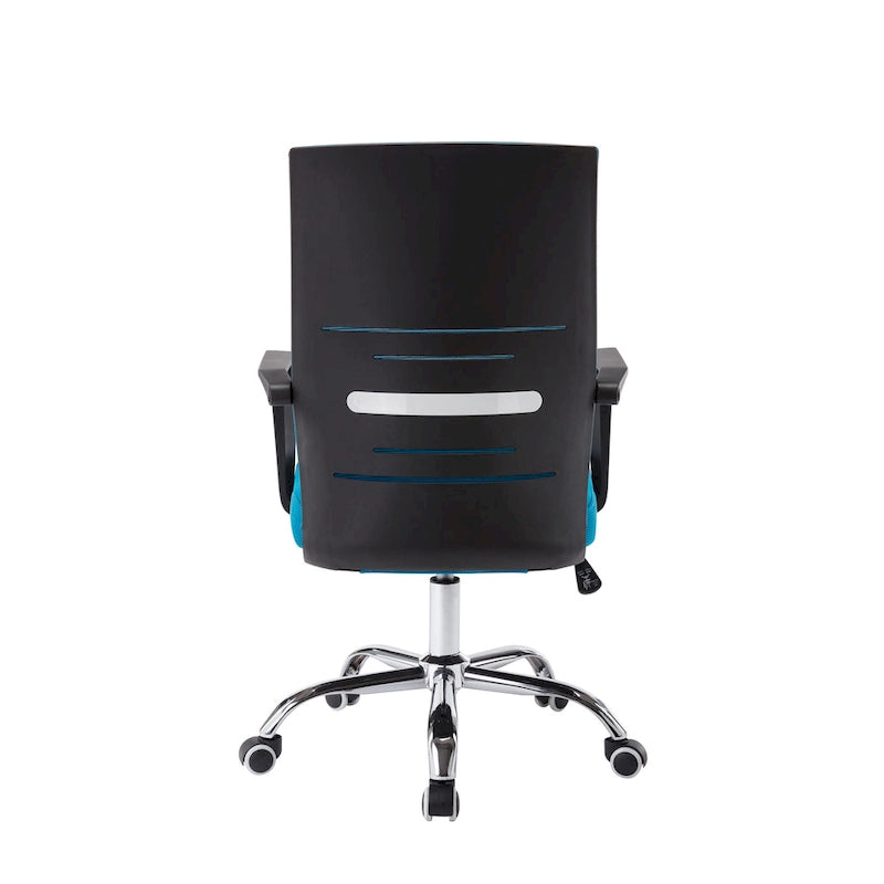 Ergonomická kancelářská židle se síťovaným opěradlem a chromovou křížovou základnou
