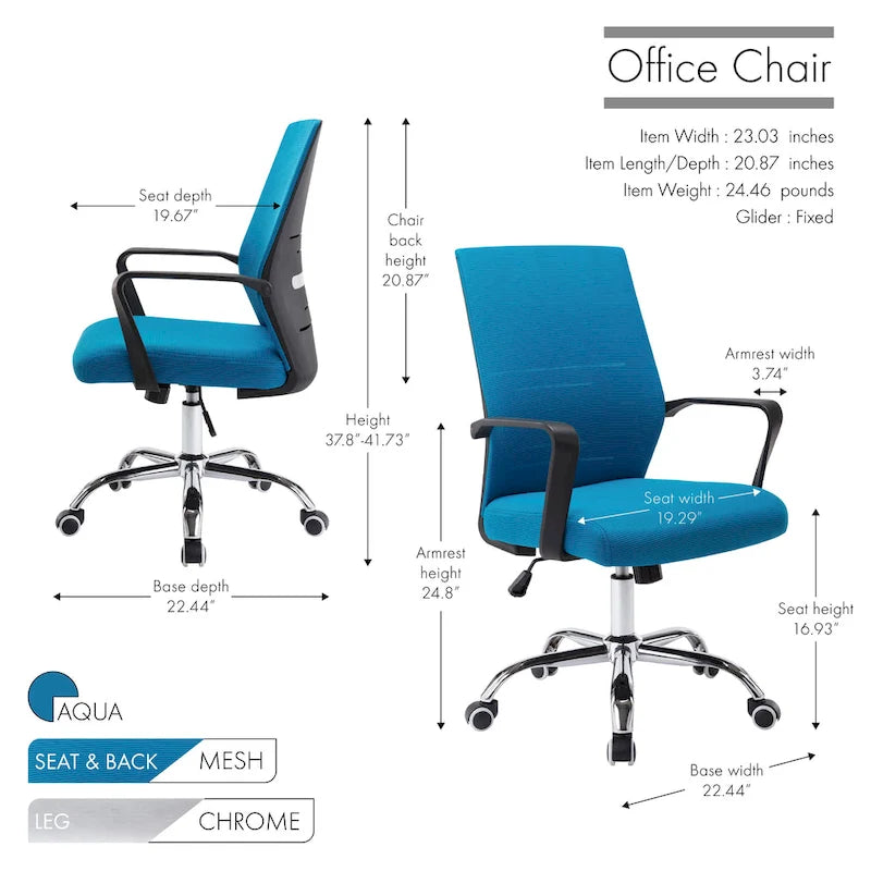 Ergonomická kancelářská židle se síťovaným opěradlem a chromovou křížovou základnou