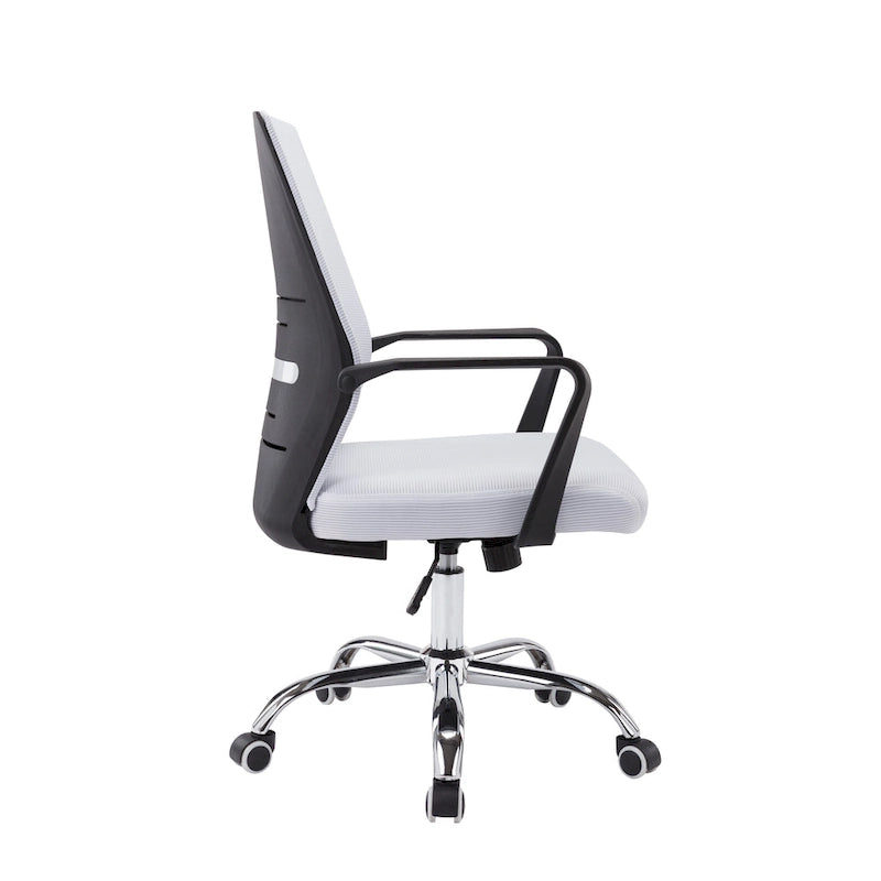 Ergonomická kancelářská židle se síťovaným opěradlem a chromovou křížovou základnou