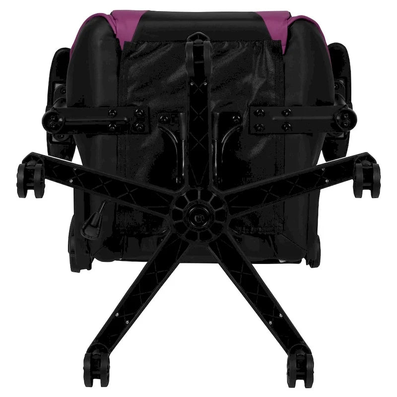 Závodní herní ergonomická židle s plně polohovatelným opěradlem z červené kůže LeatherSoft