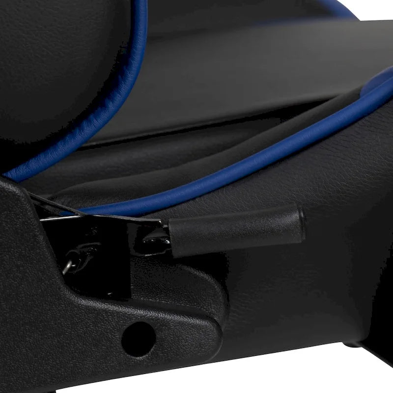 Závodní herní ergonomická židle s plně polohovatelným opěradlem z červené kůže LeatherSoft