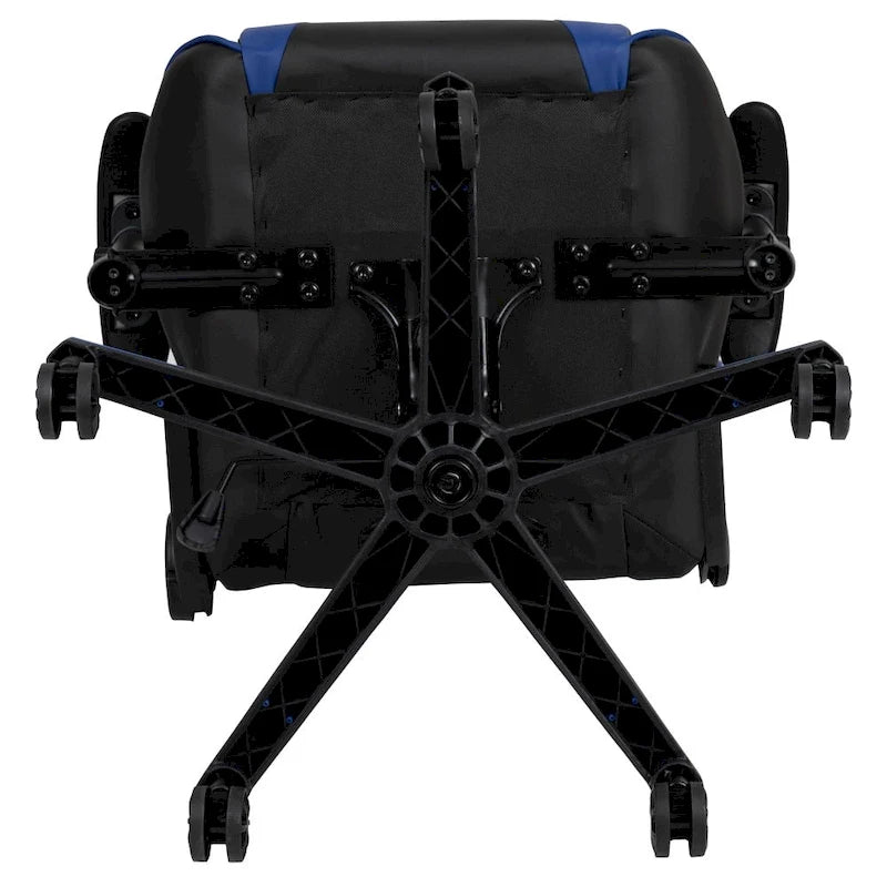 Závodní herní ergonomická židle s plně polohovatelným opěradlem z červené kůže LeatherSoft