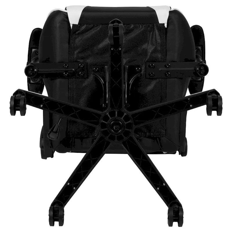 Závodní herní ergonomická židle s plně polohovatelným opěradlem z červené kůže LeatherSoft