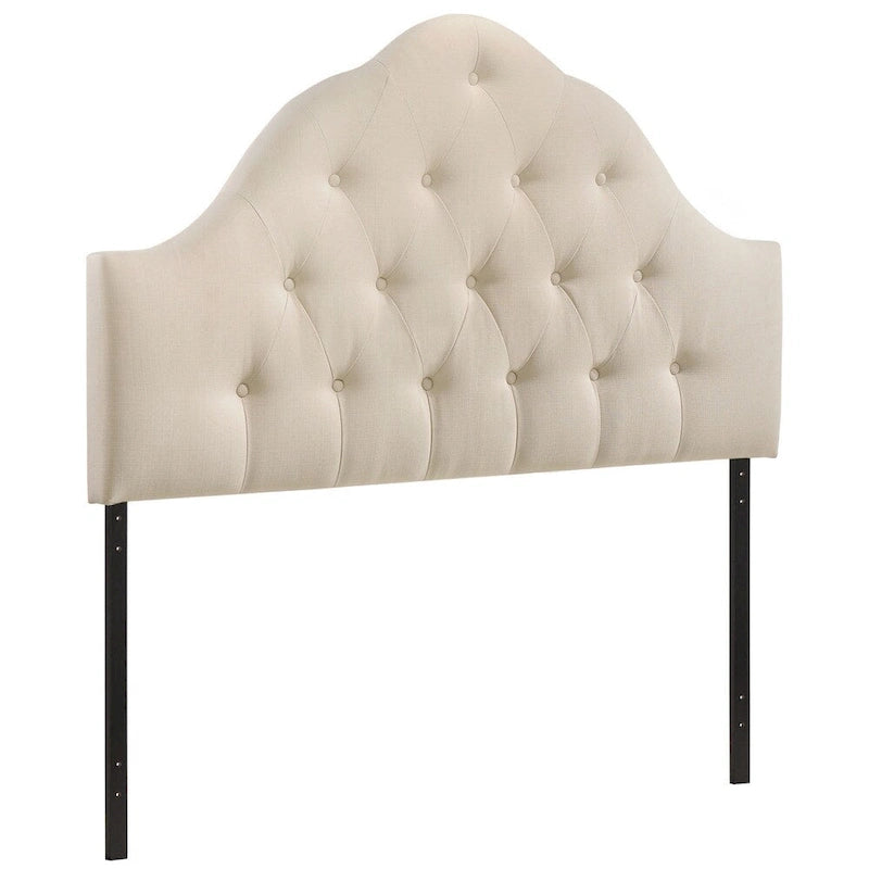 Tufted King Fabric Headboard | Beige, Ivory or Grey